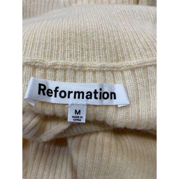 Reformation 'Odelia' Beige Cashmere Midi Dress Size M - Picture 4 of 5